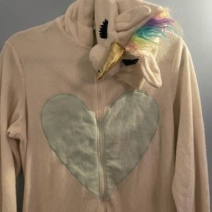 Unicorn pajama onesie with pockets